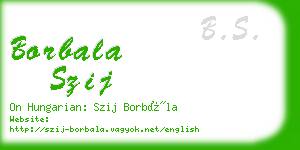 borbala szij business card